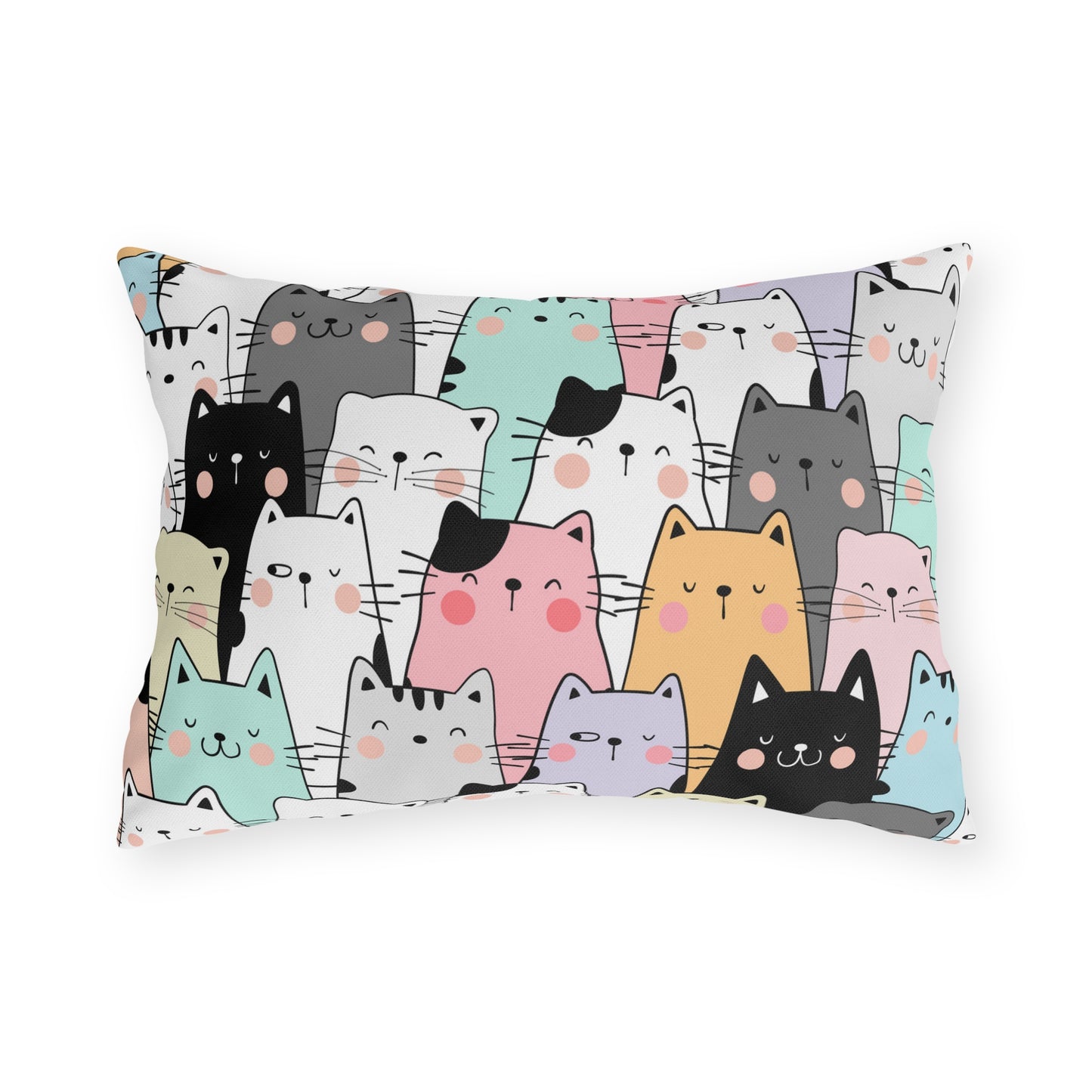 Lots of Cats Outdoor Pillows