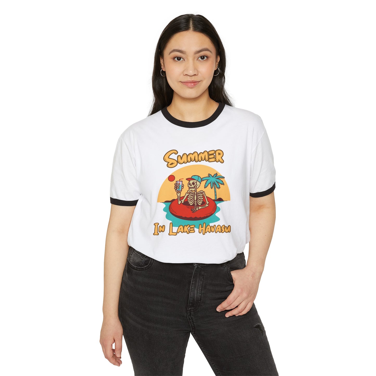 Summer in Havasu Unisex Cotton Ringer T-Shirt