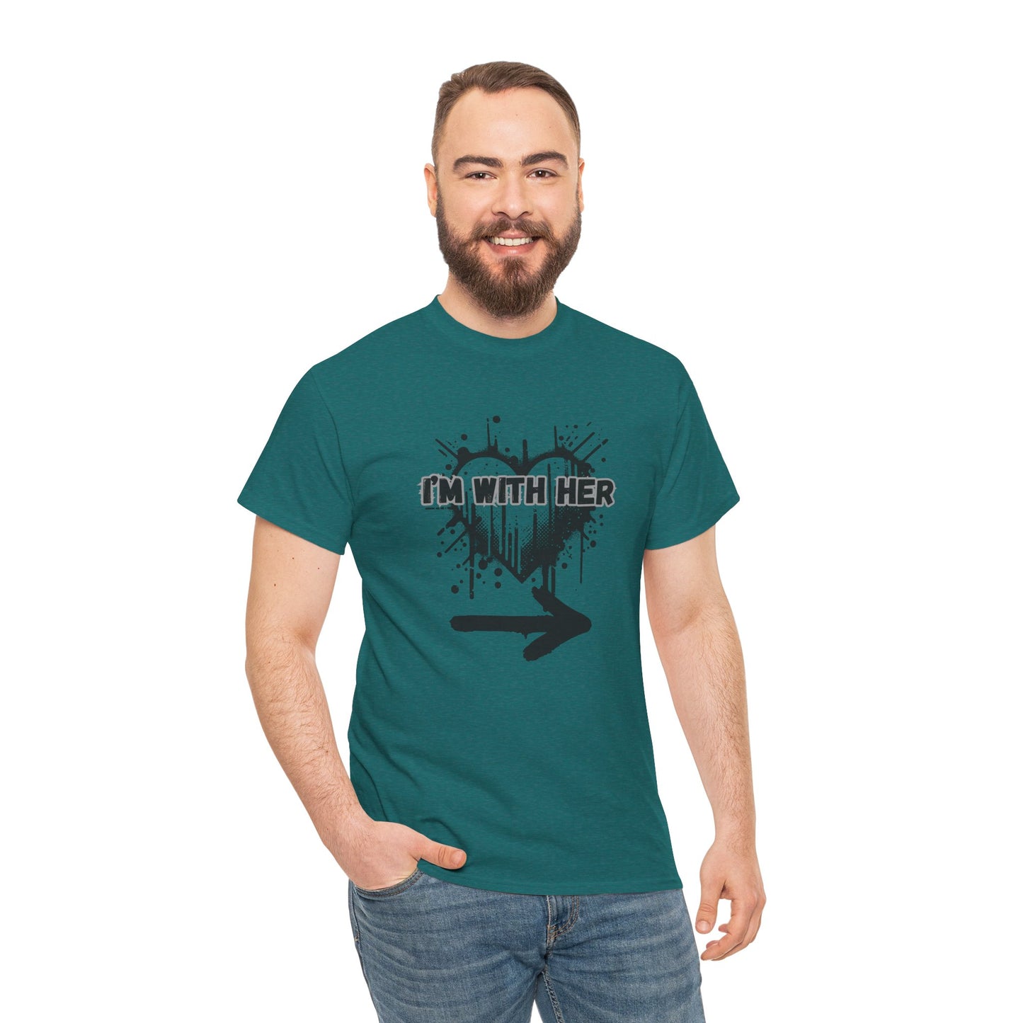 Couples Graphic Tee - "I'm With Her"
