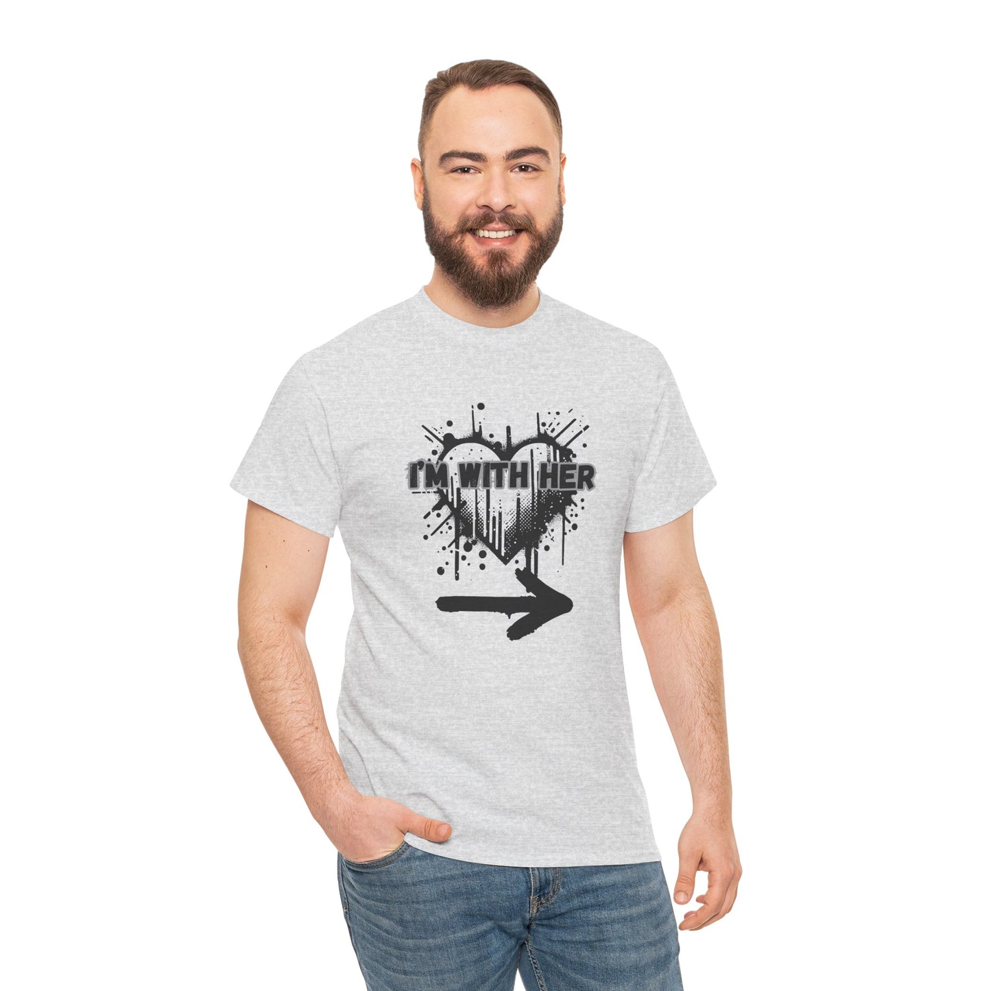 Couples Graphic Tee - "I'm With Her"