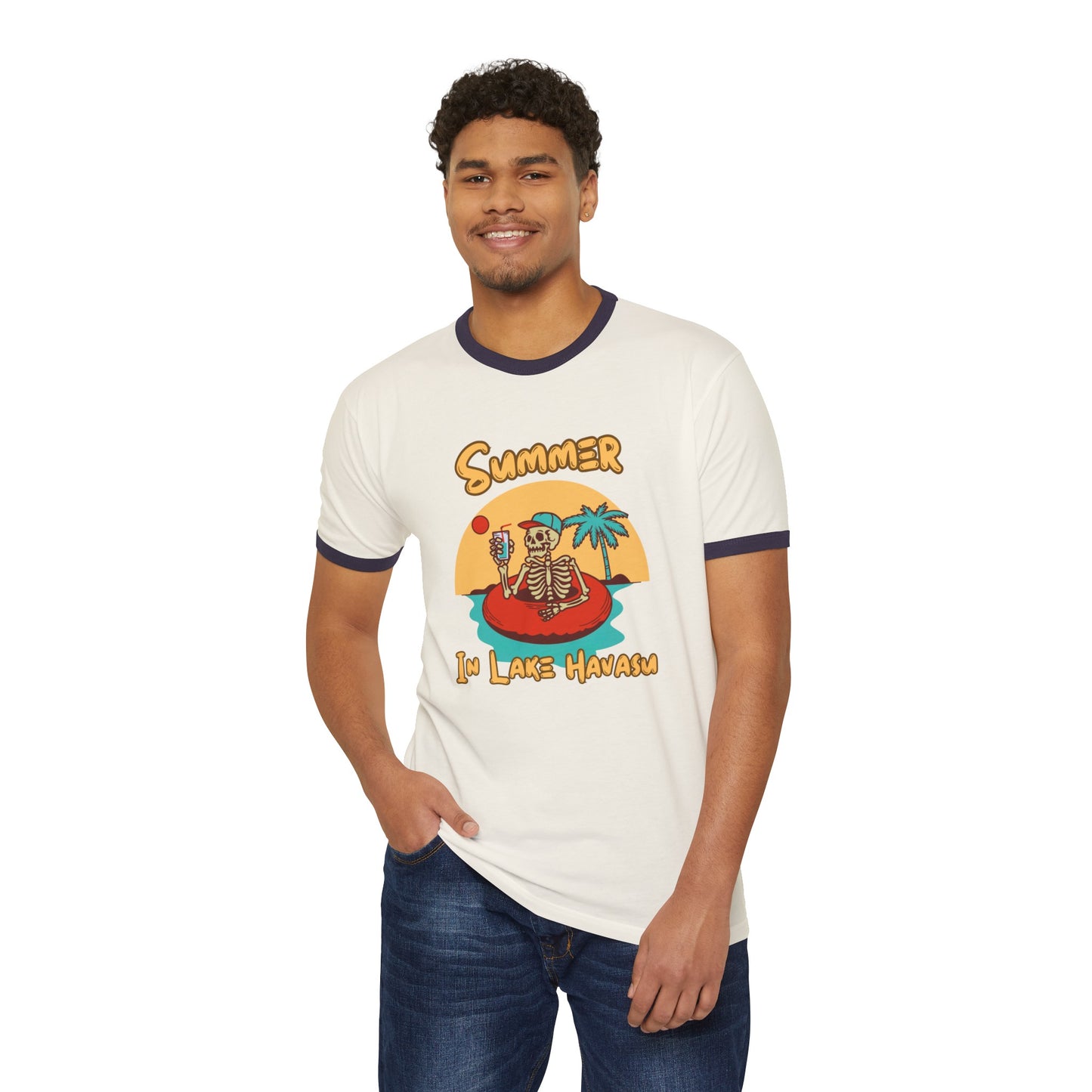 Summer in Havasu Unisex Cotton Ringer T-Shirt