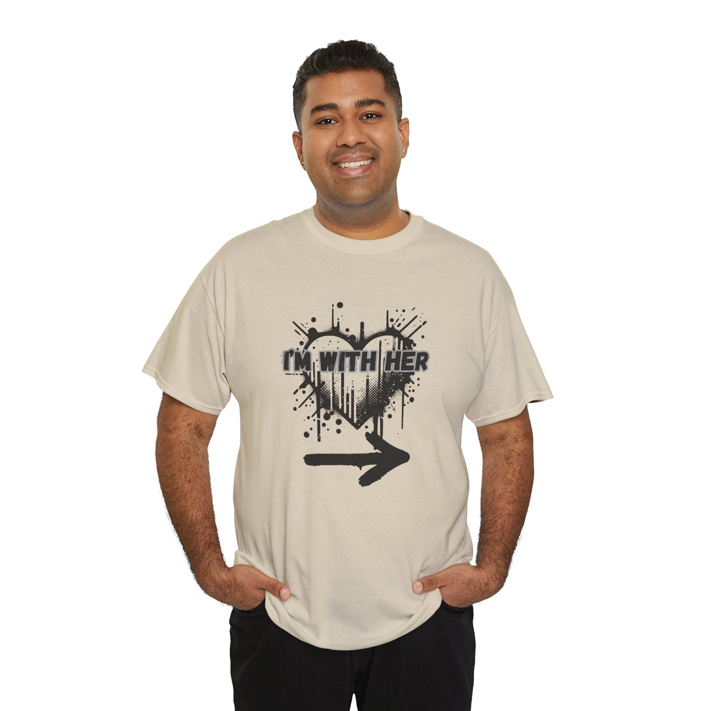 Couples Graphic Tee - "I'm With Her"