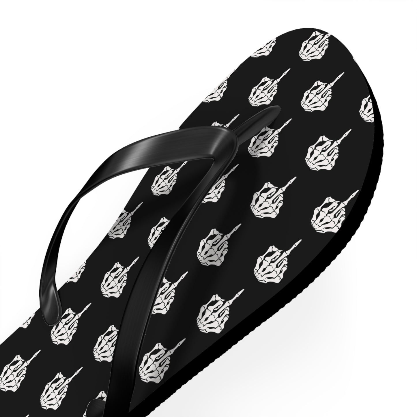 Rebellious Skeleton Flip Flops
