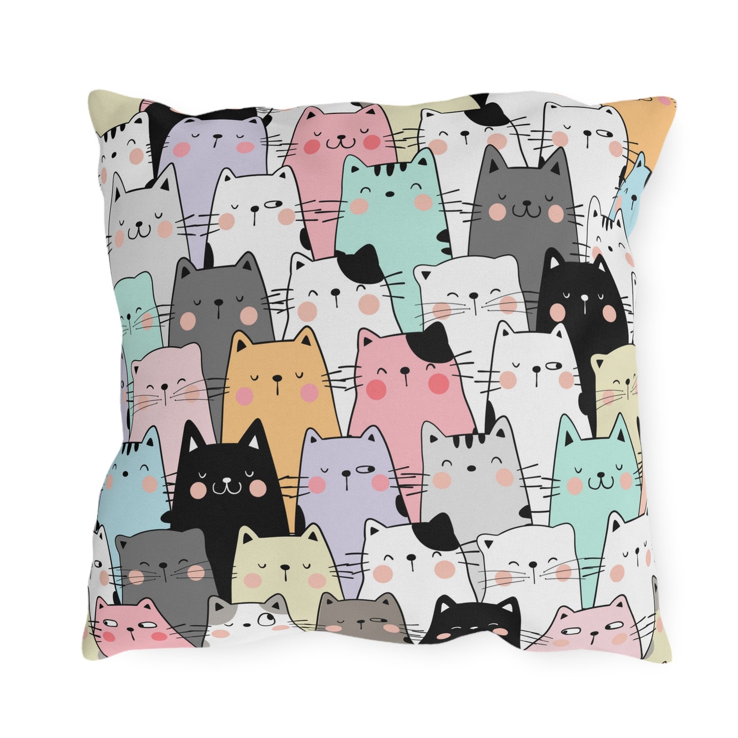 Lots of Cats Outdoor Pillows