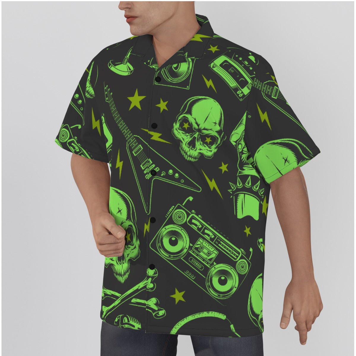Men's Skull Jam Hawaiian Shirt