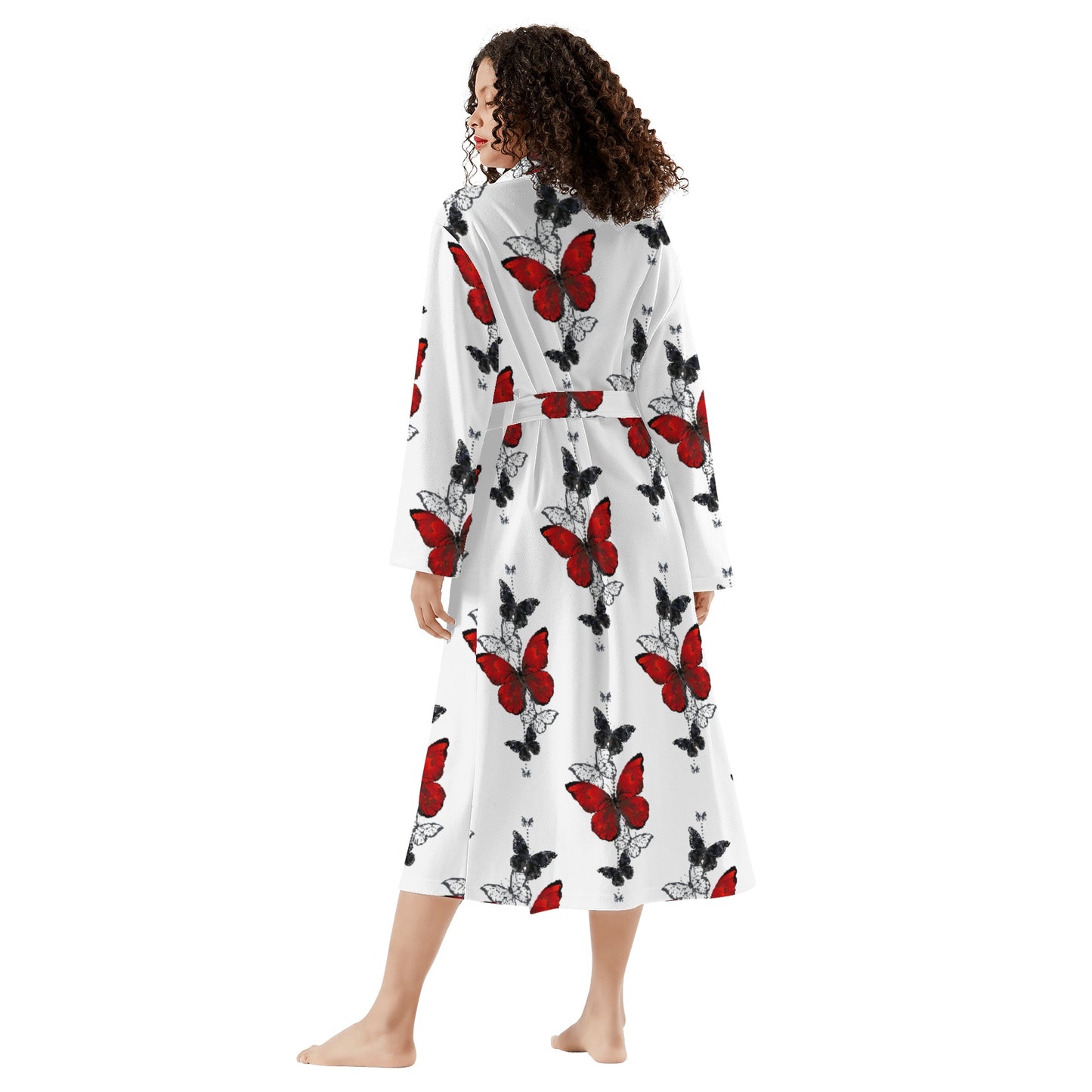 Womens Beautiful Butterfly Bathrobe