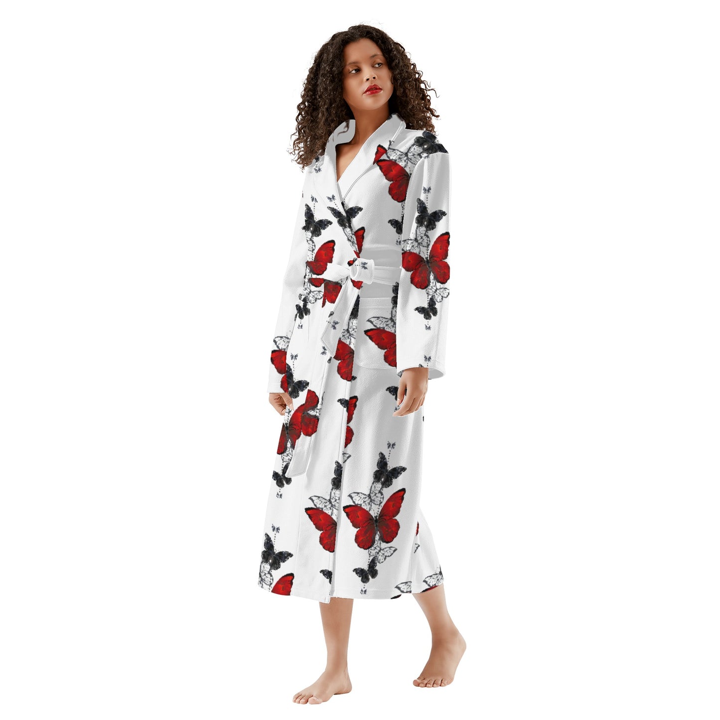 Womens Beautiful Butterfly Bathrobe