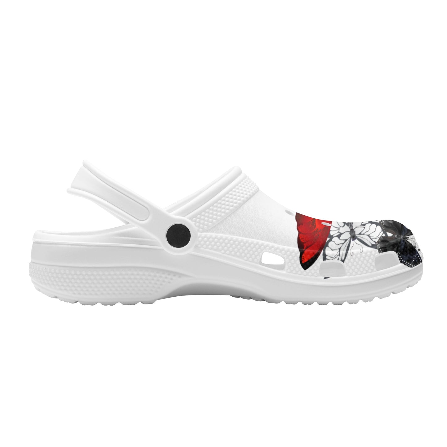 Womens "Crimson Wings" Classic Clogs