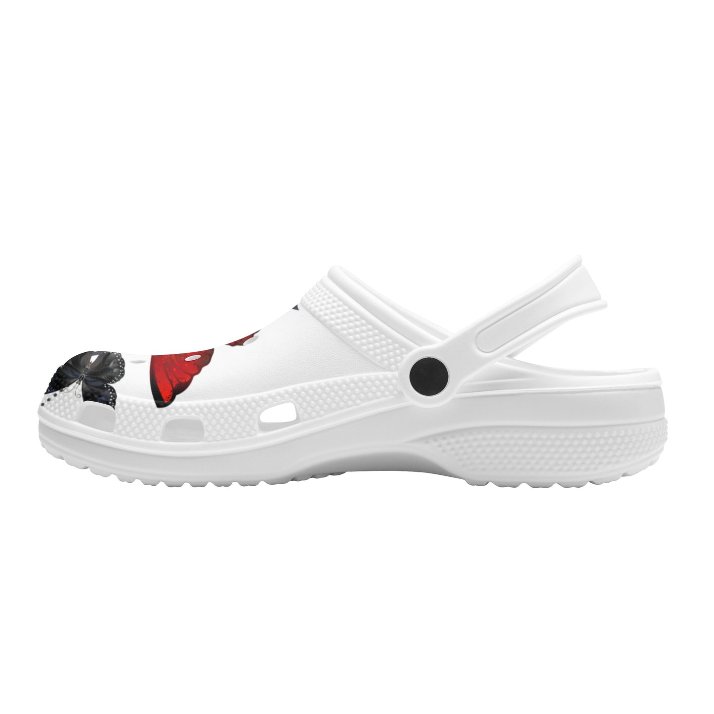 Womens "Crimson Wings" Classic Clogs