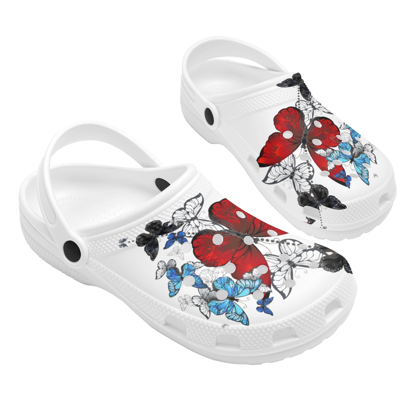 Womens "Crimson Wings" Classic Clogs