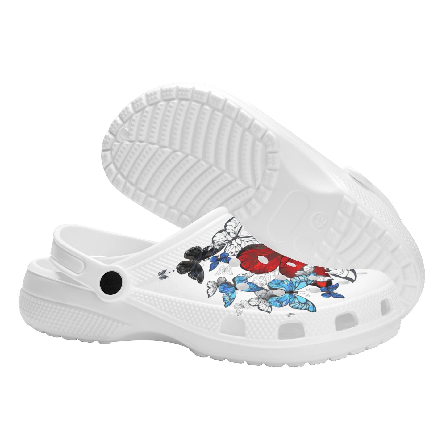 Womens "Crimson Wings" Classic Clogs
