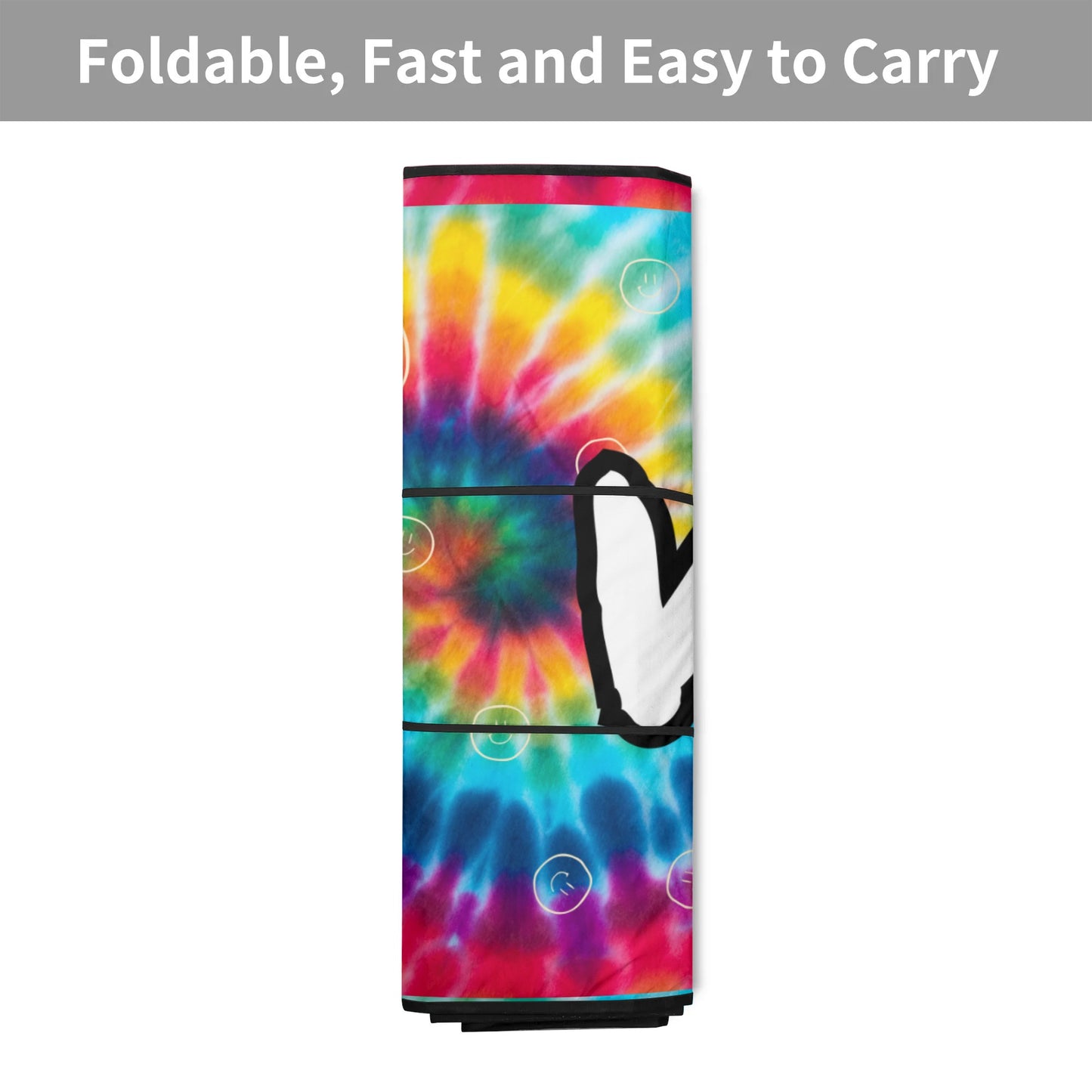 Tie-Dye & Vibes Car Sunshade