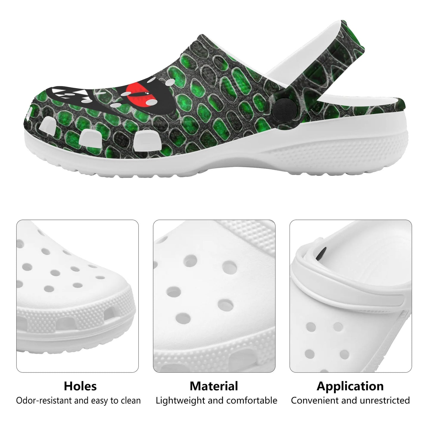 The Reptilian Classic Clogs
