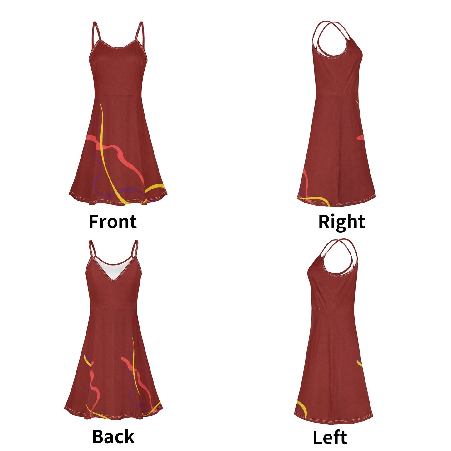 Maroon Vibes Spaghetti Strap Dress