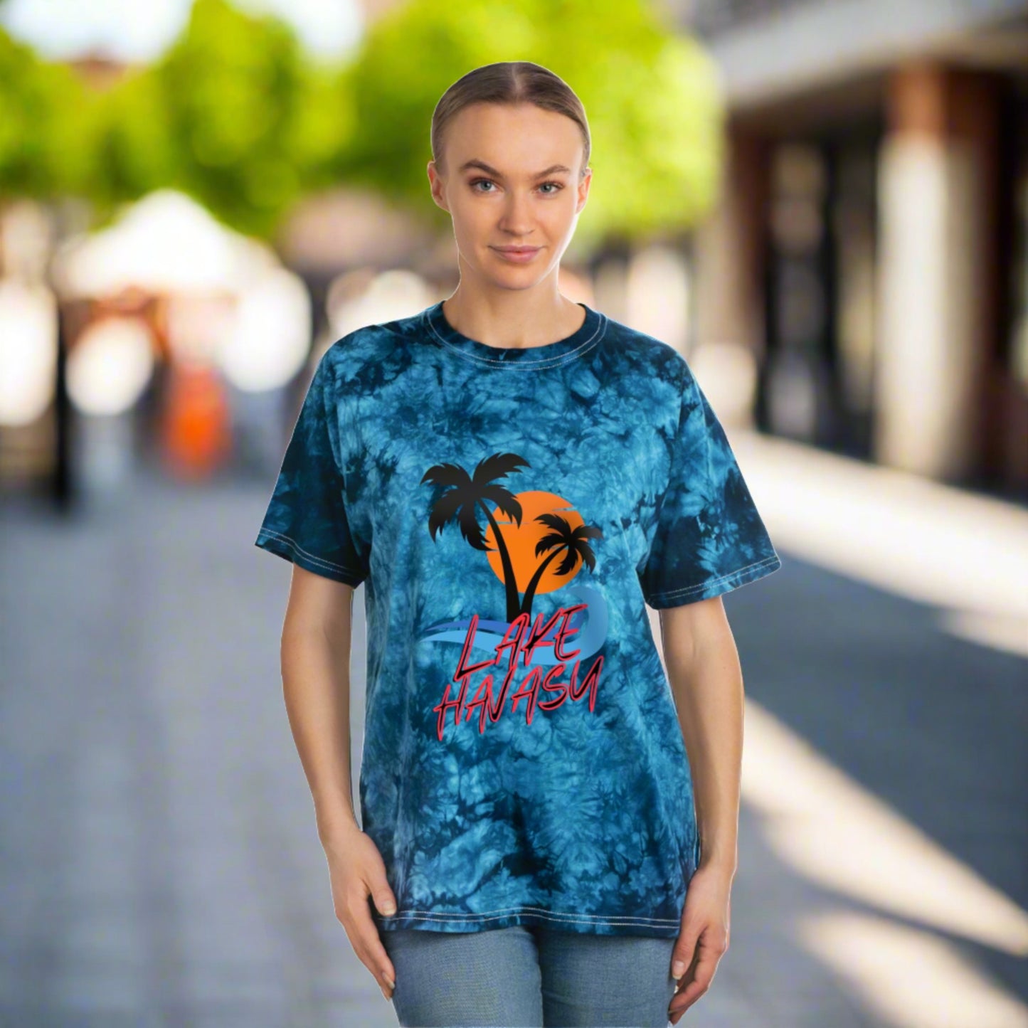 Lake Havasu Blue Tie-Dye Tee