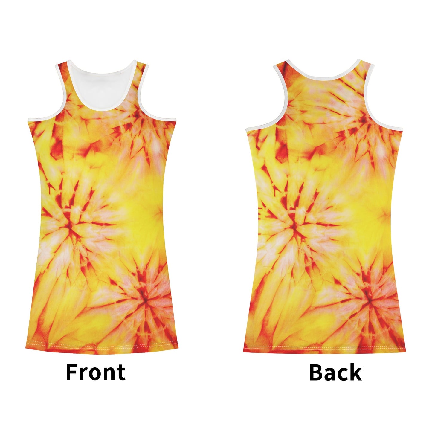 Women's Sunburst Tie-Dye Summer Dress