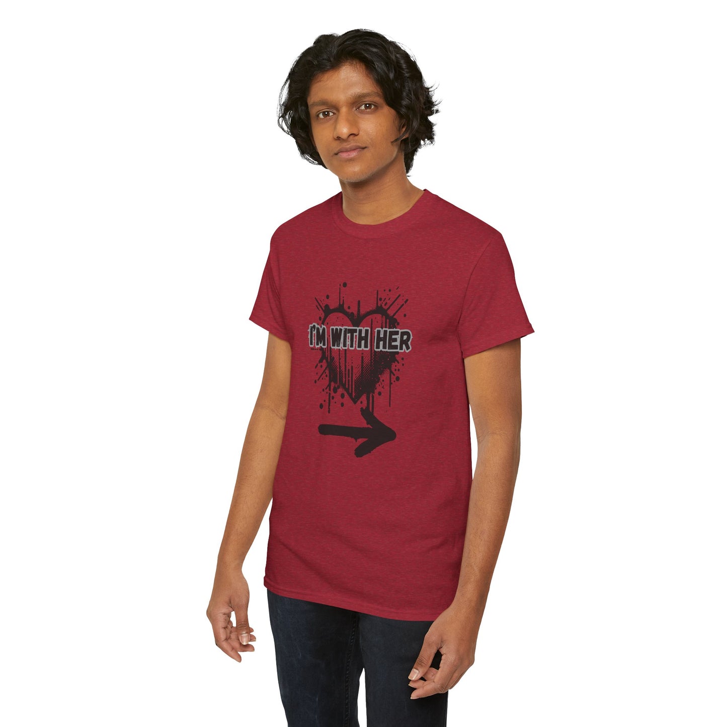 Couples Graphic Tee - "I'm With Her"