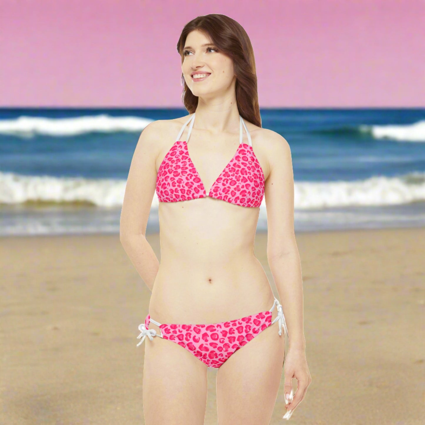 Pink Cheetah Bikini Set