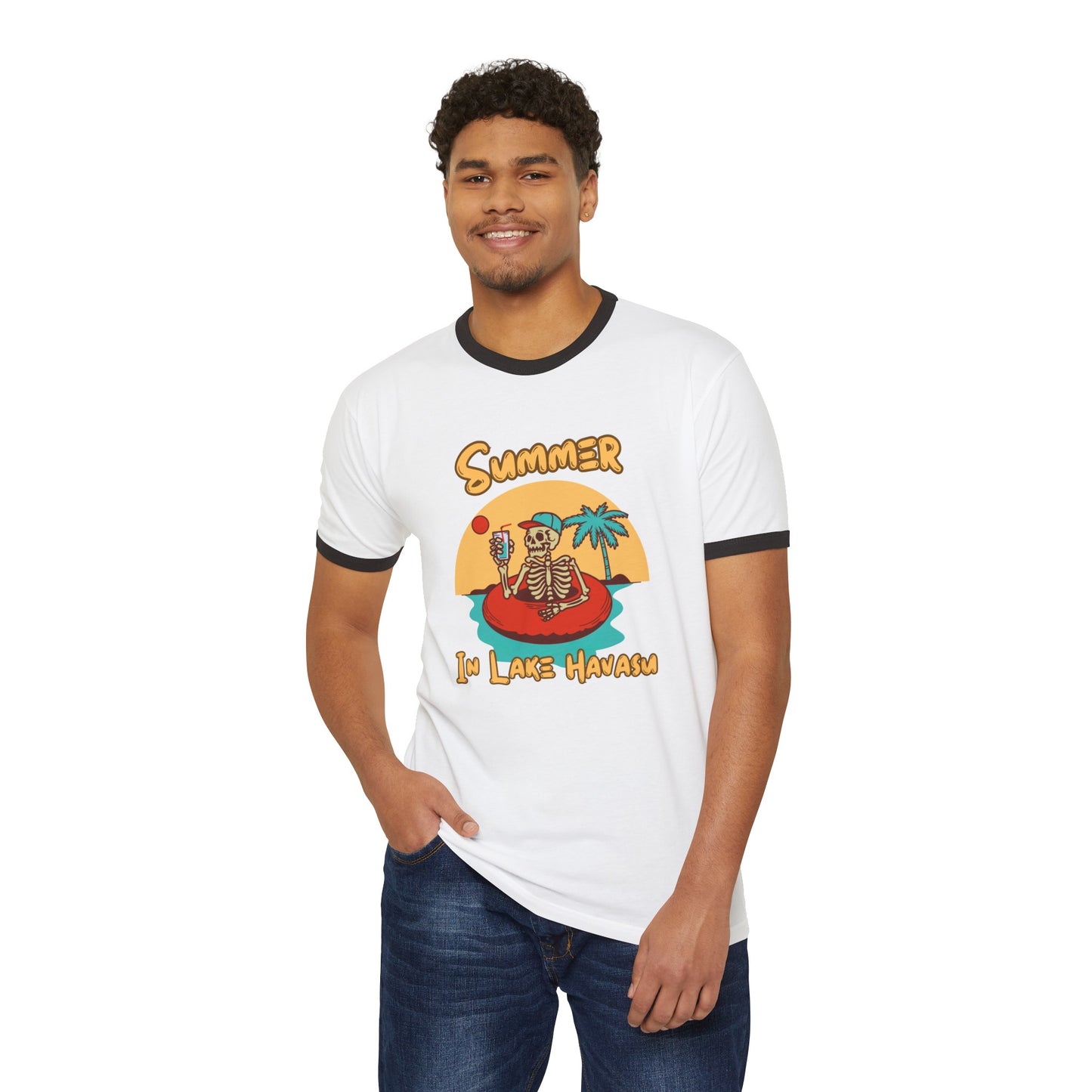 Summer in Havasu Unisex Cotton Ringer T-Shirt