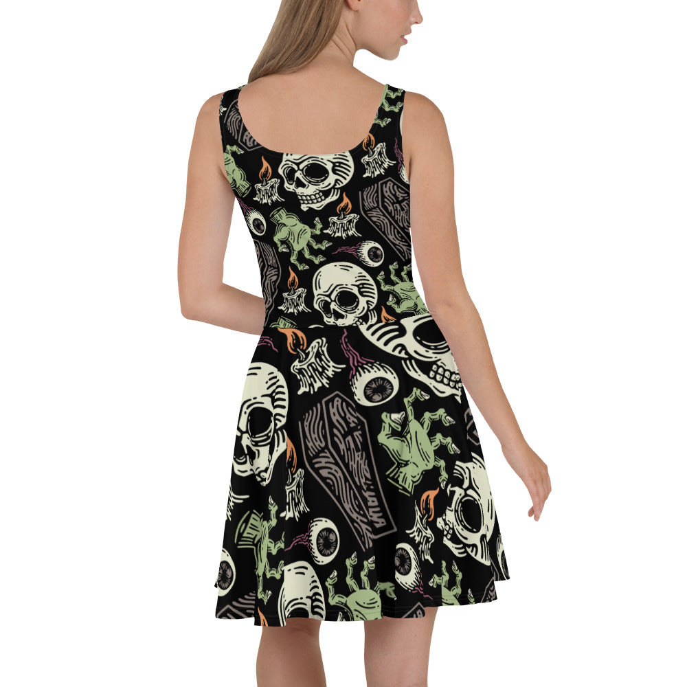 Nocturnal Necropolis Skater Dress