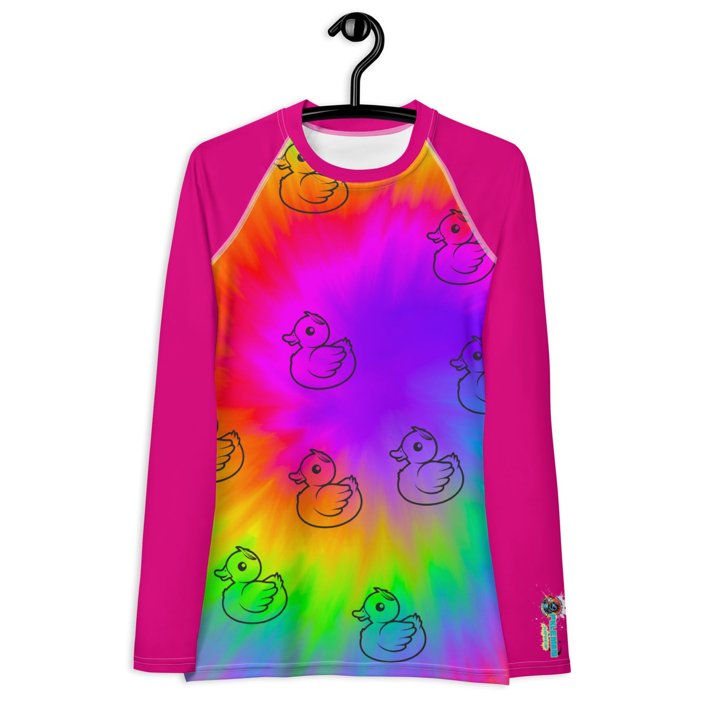 Women's Tie-Dye & Ducks Rash Guard