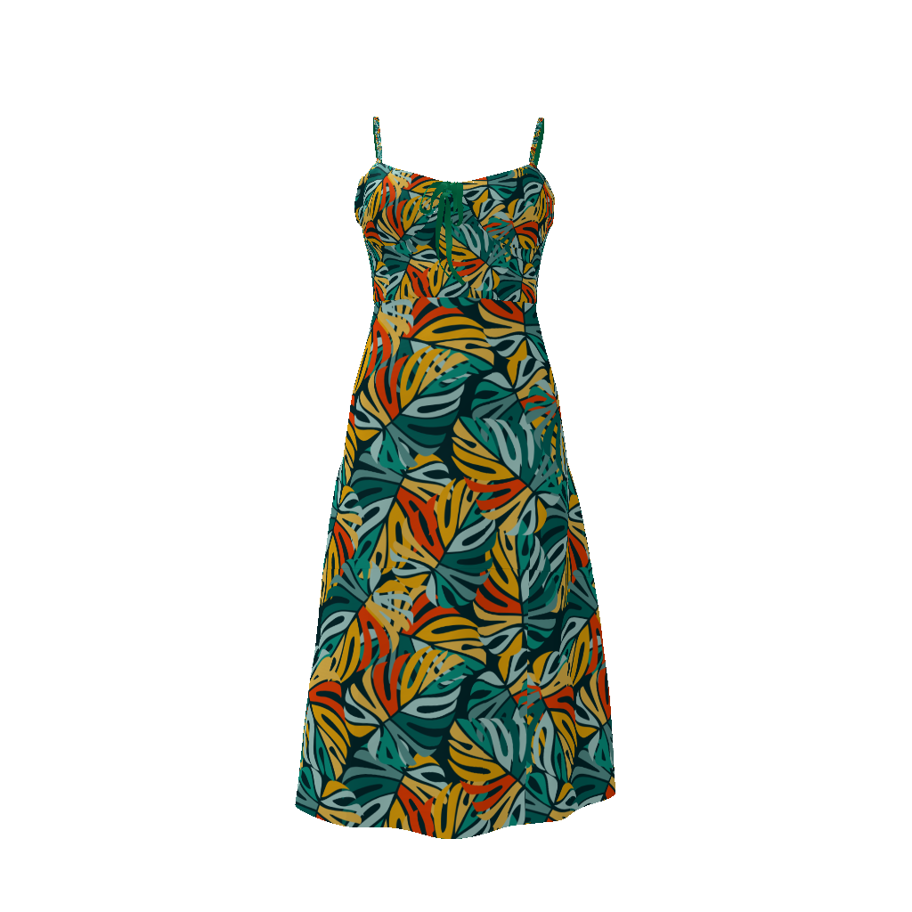 Tropic Nights Women's Split Midi Cami Dress