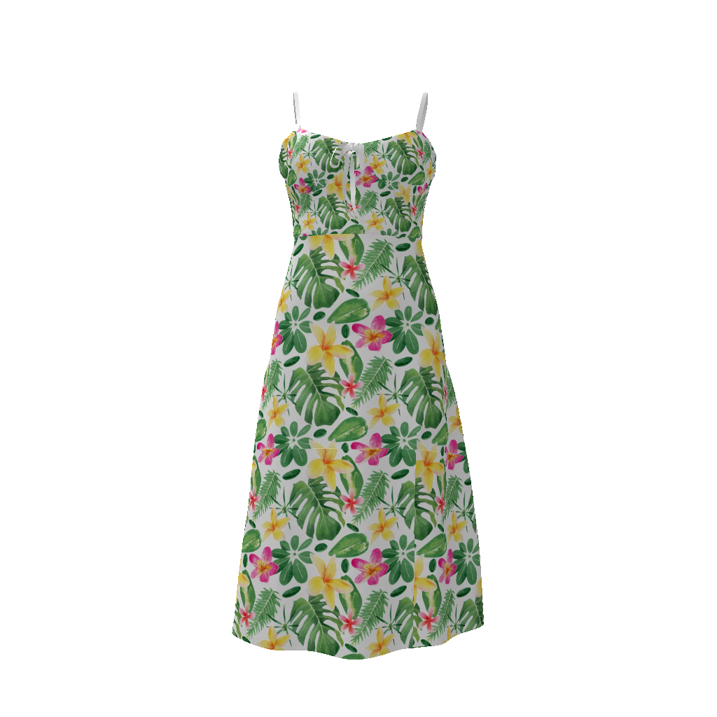 Floral Print Women's Split Midi Cami Dress