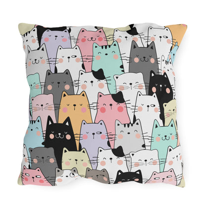 Lots of Cats Outdoor Pillows