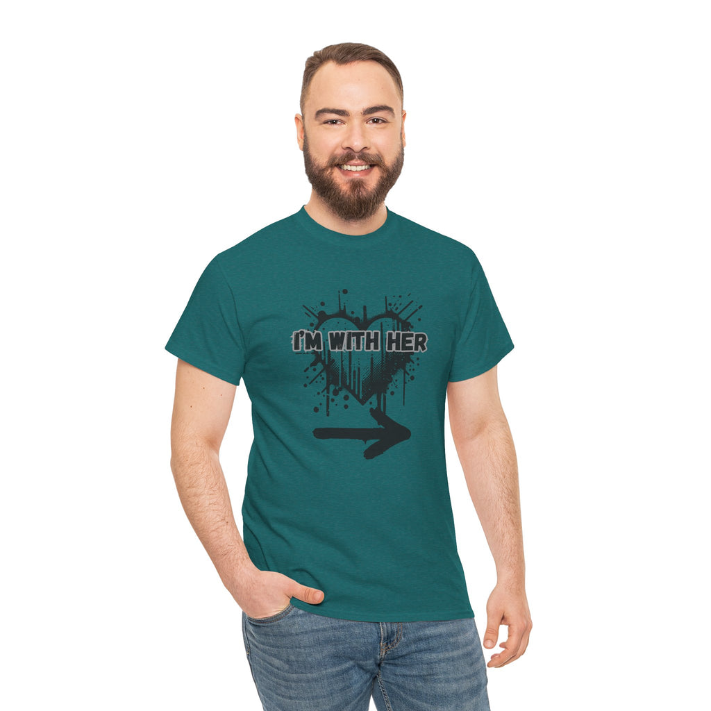 Couples Graphic Tee - "I'm With Her"