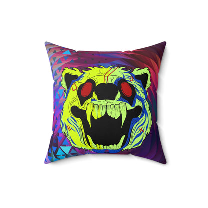 Cyberpunk Bear Art Pillow