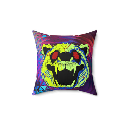 Cyberpunk Bear Art Pillow