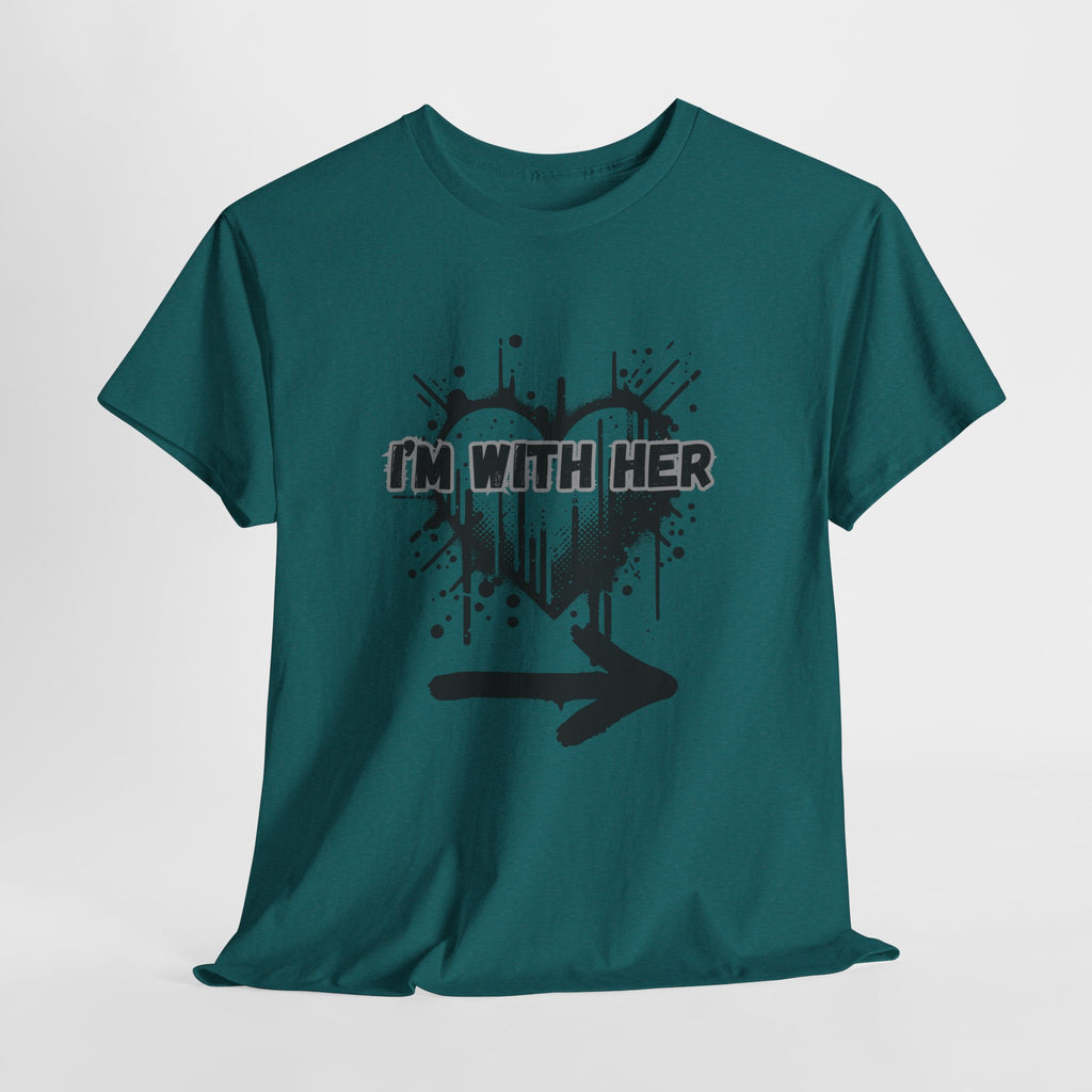 Couples Graphic Tee - "I'm With Her"