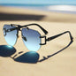 Trendy Metal Frameless Sunglasses