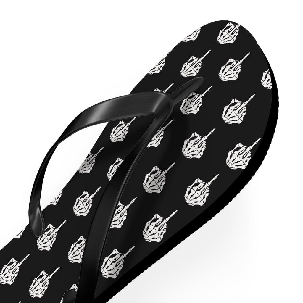 Rebellious Skeleton Flip Flops | Lightweight Slip‑Resistant Sandals