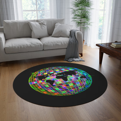 Disco World Round Rug