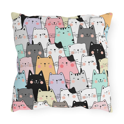 Lots of Cats Outdoor Pillows