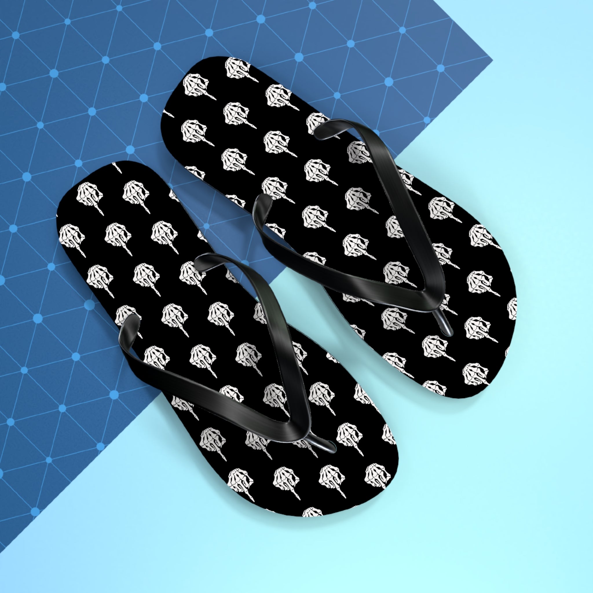 Rebellious Skeleton Flip Flops | Lightweight Slip‑Resistant Sandals