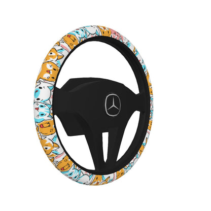 Colorful Cats Steering Wheel Cover