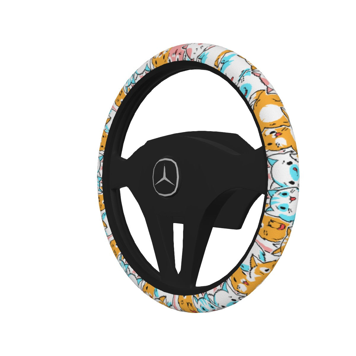 Colorful Cats Steering Wheel Cover