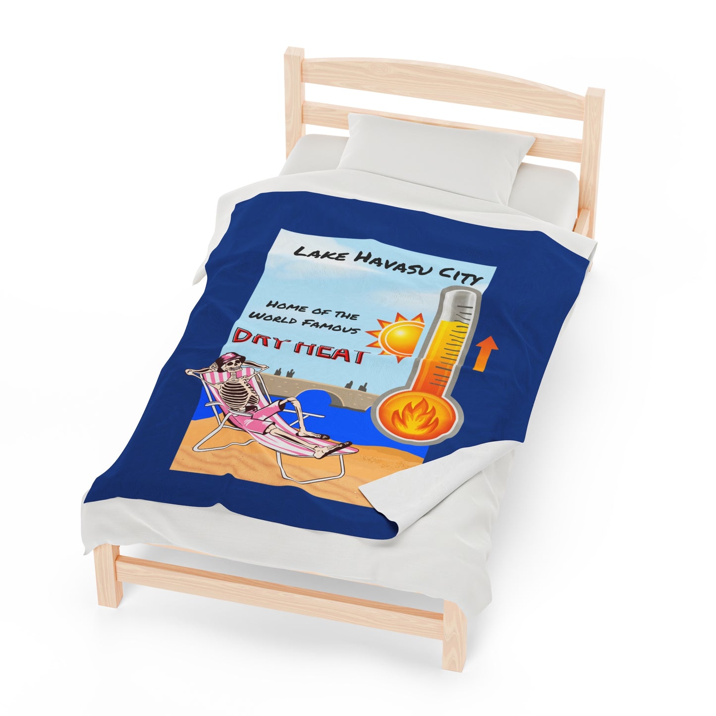 Plush Blanket - World Famous Lake Havasu Dry Heat Design