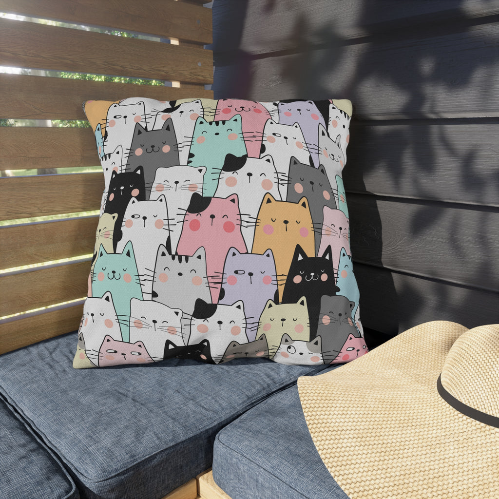 Lots of Cats Outdoor Pillows