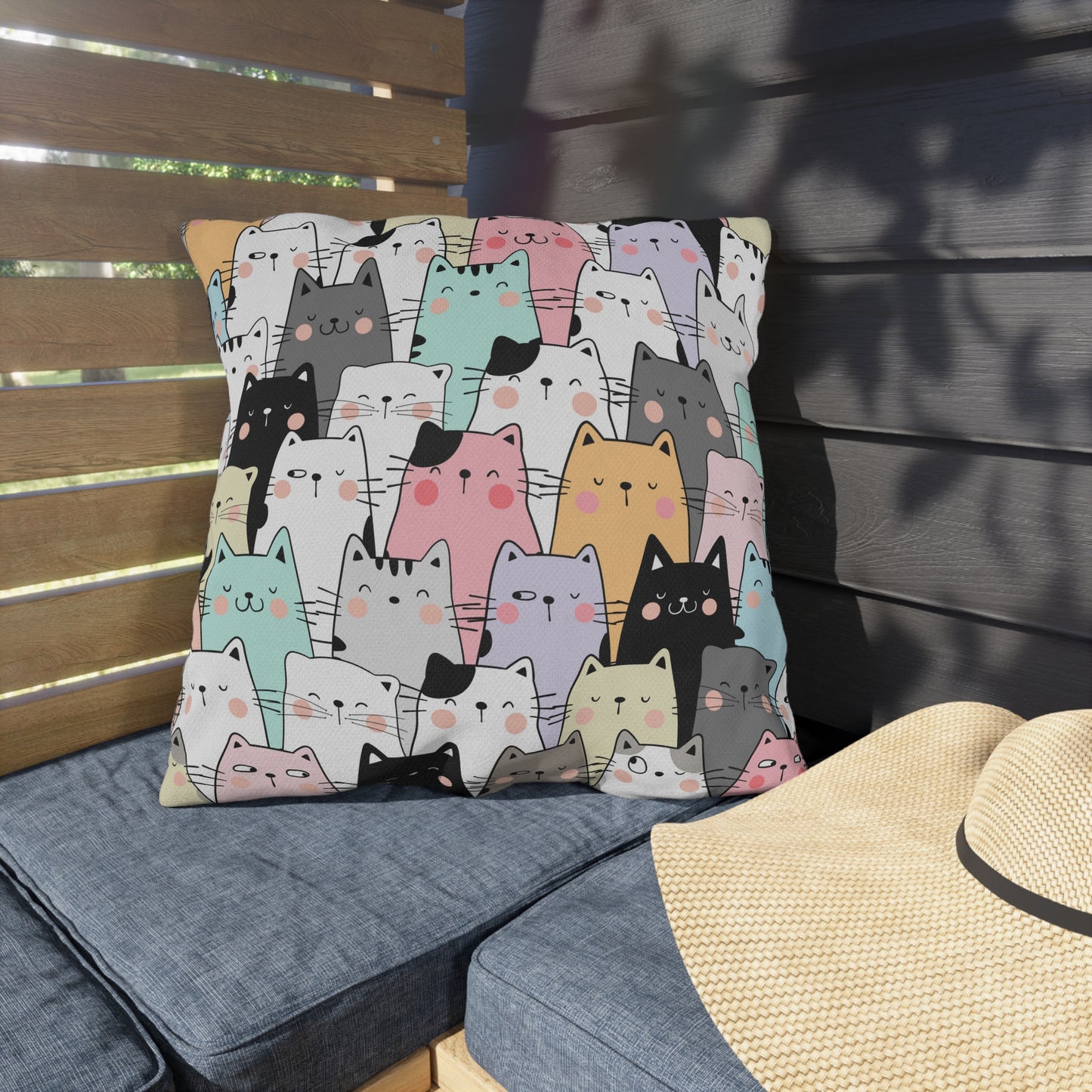 Lots of Cats Outdoor Pillows