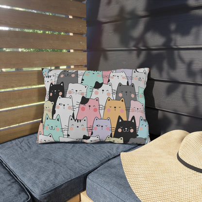 Lots of Cats Outdoor Pillows