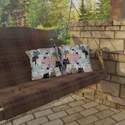 Lots of Cats Outdoor Pillows