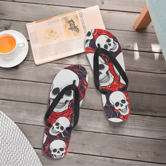 Men's Skulls Flip Flops