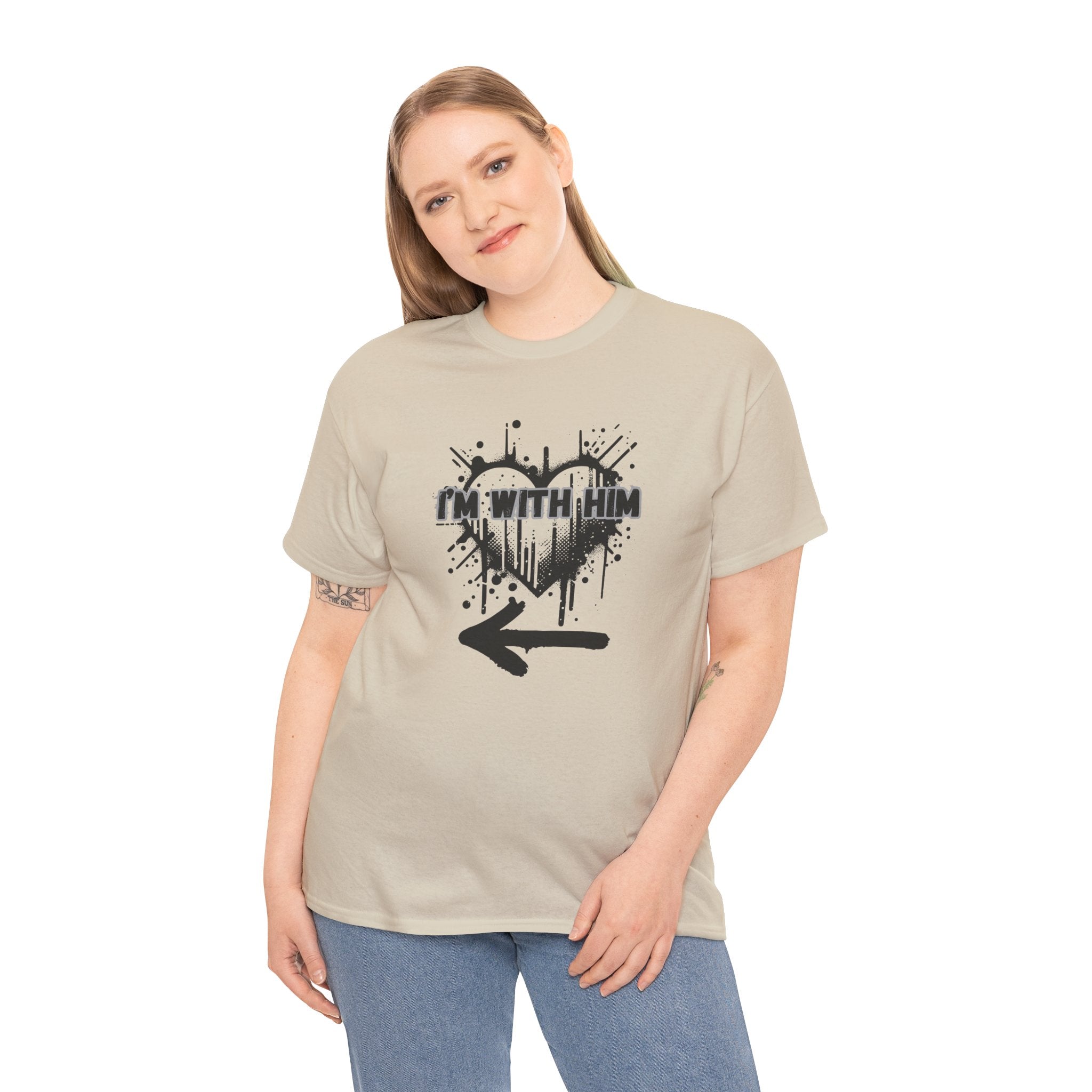 Couples Graphic Tee - "I'm With Him"
