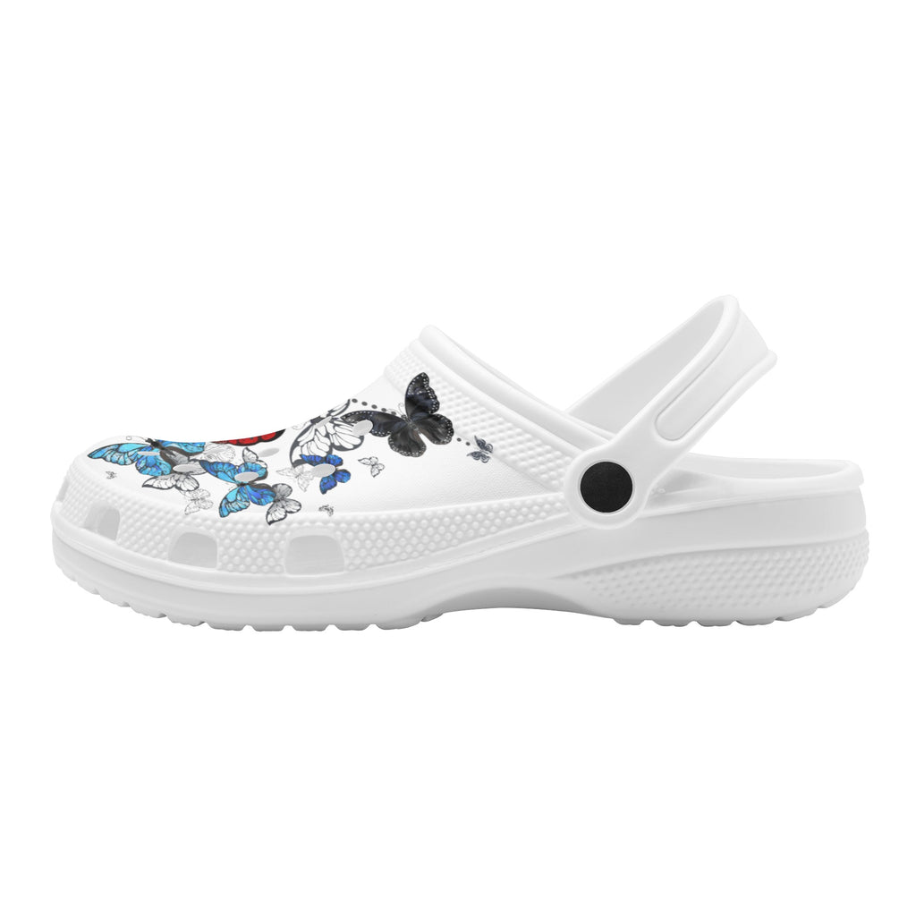 Womens "Crimson Wings" Classic Clogs