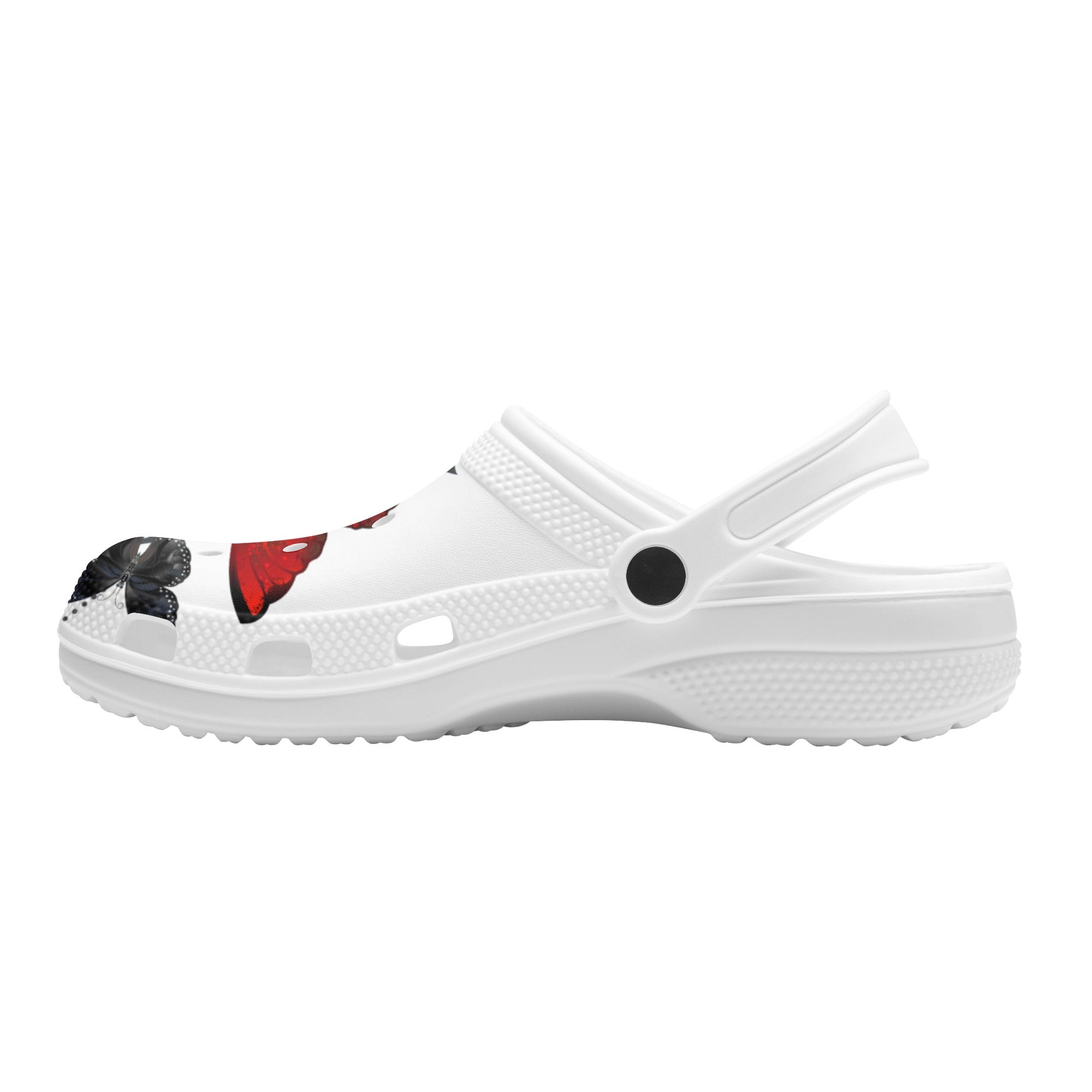 Womens "Crimson Wings" Classic Clogs