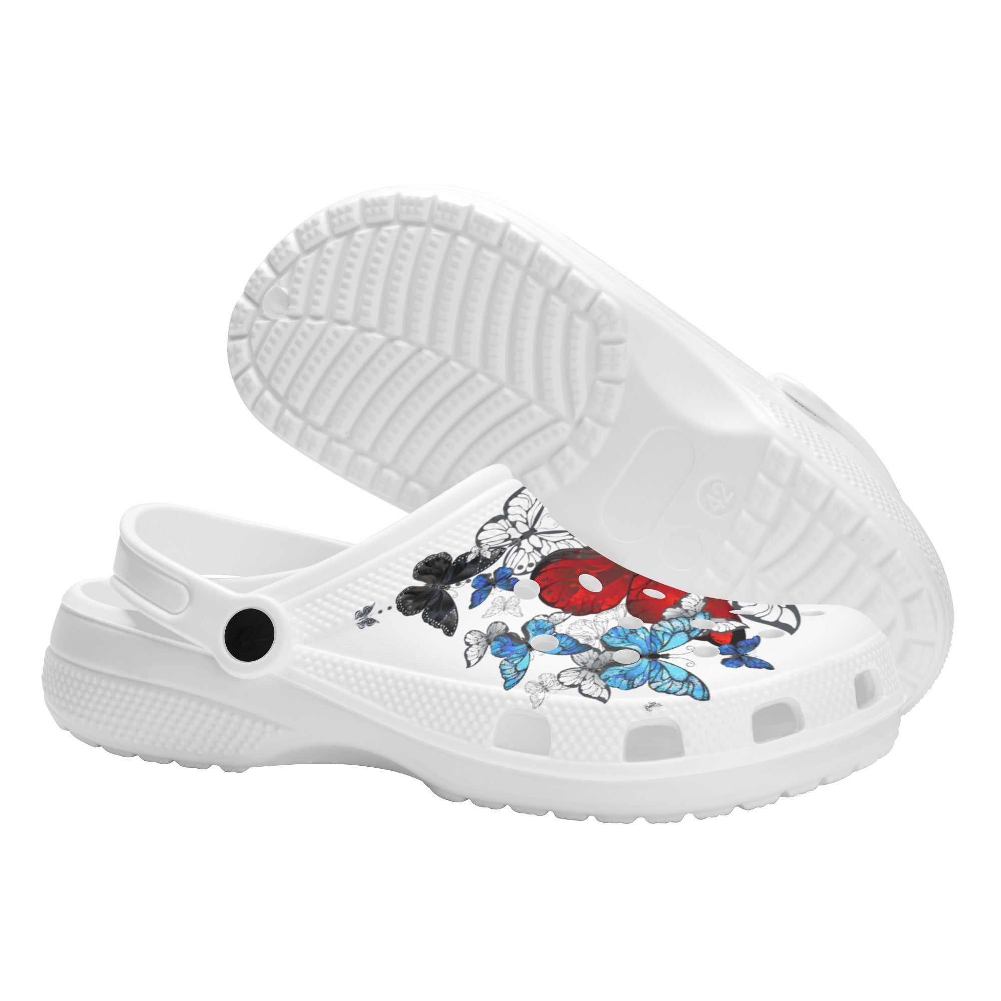 Womens "Crimson Wings" Classic Clogs