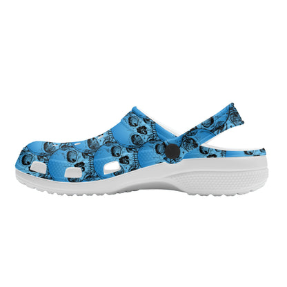 Blue Skulls Classic Clogs